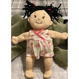 Manhattan Toy Co Stella Doll 13” Black Hair Fair Skin Toddler Asian Doll 2014